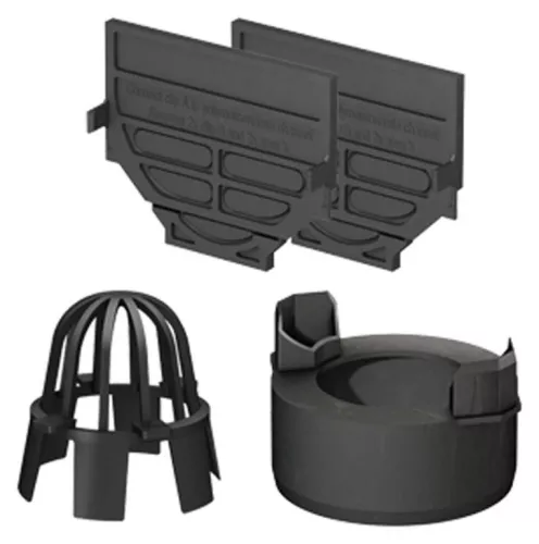 Aco Hexaline eindplaten set+onderuitloop+bladkorf (2.0) (319287)